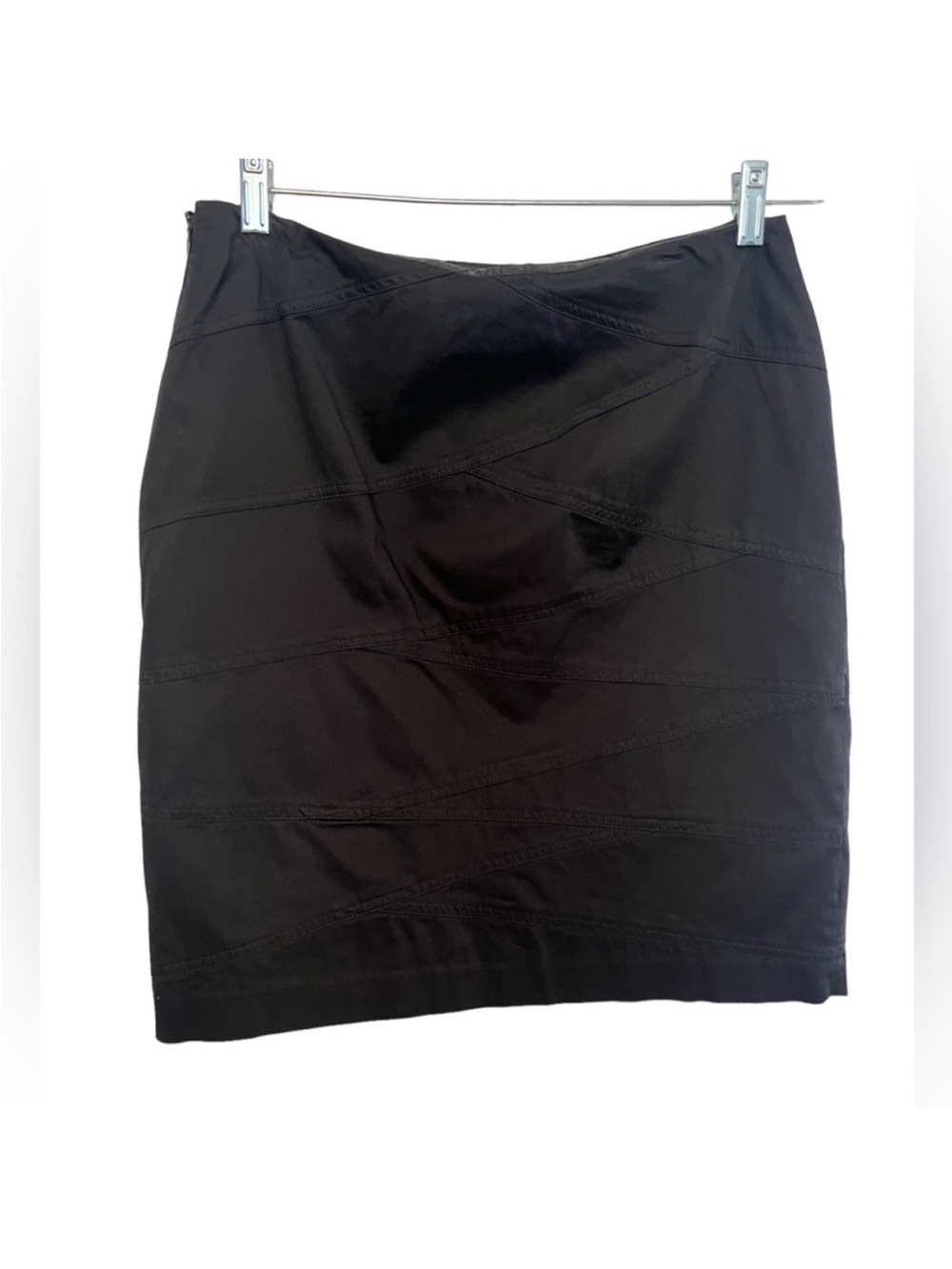 Calvin Klein Black Panel Pencil Skirt